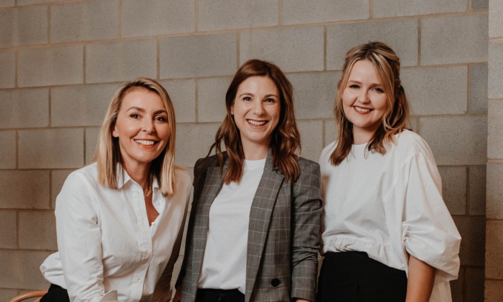 Mumamoo cofounders (from left) Charlotte Chambers, Kristina Scutella, Belinda Humphris. Image: Meaghan Coles.