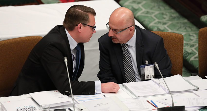 Damian De Luca with then-minister Stephan Knoll in 2018. Photo: Tony Lewis / InDaily