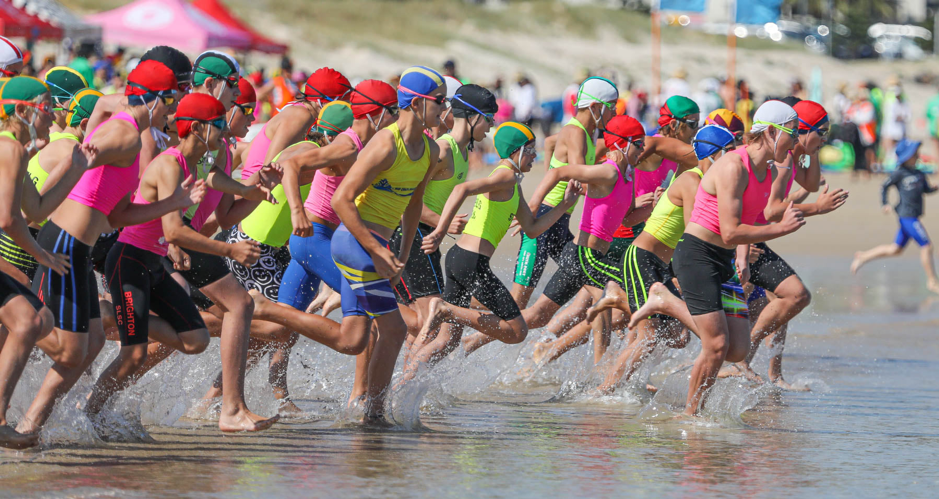 The Junior State Championships of Surf Life Saving SA were held at Seacliff beach on the weekend. Photo: In Flight Sports Photography
