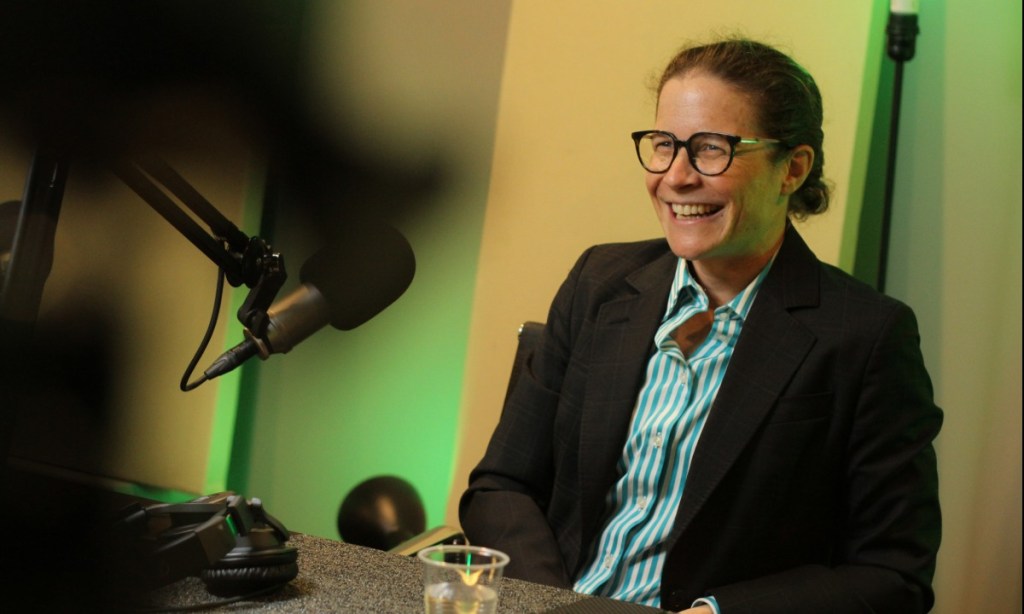 Sarah McEachern, the first female Partner of Nexia Edwards Marshall, speaks with Sarah Bartholomeusz about being female in the accounting industry. Photo: Rory Noke from Podbooth