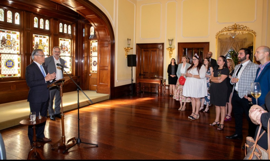 Thumbnail for Governor encourages young business leaders to be community-minded