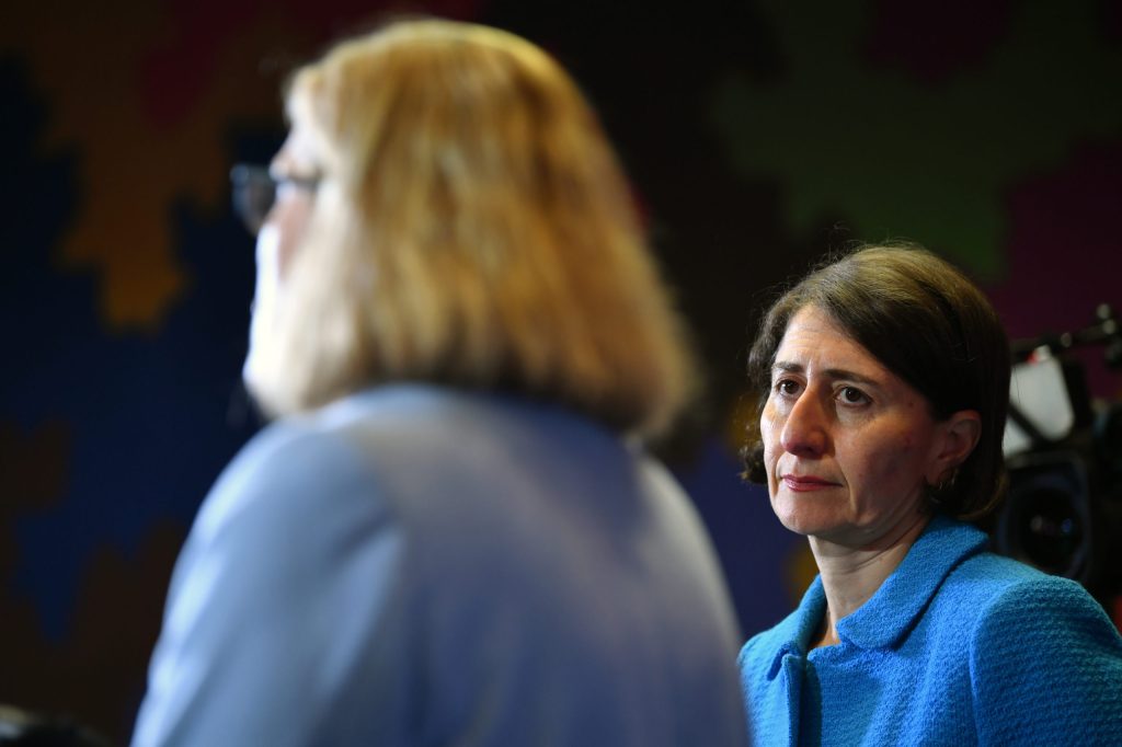 NSW Premier Gladys Berejiklian during a press conference in Sydney today (AAP Image/Joel Carrett)