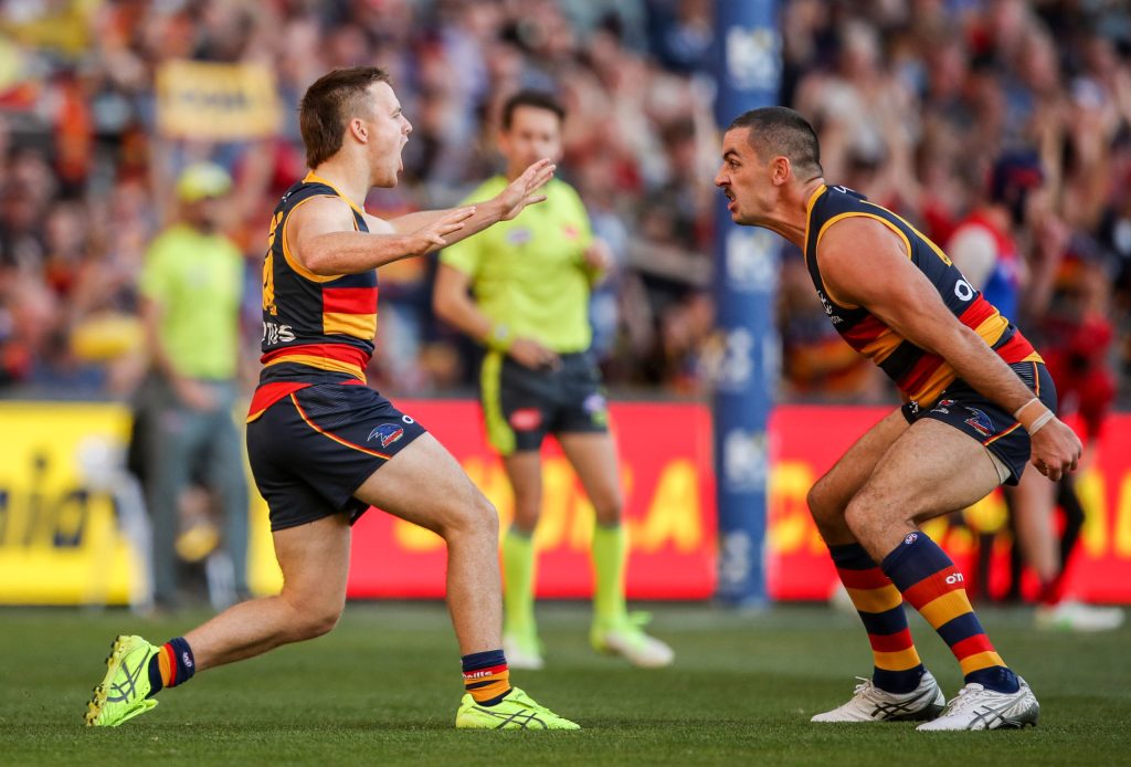James Rowe and Tex Walker get into the spirit. Photo: Matt Turner / AAP