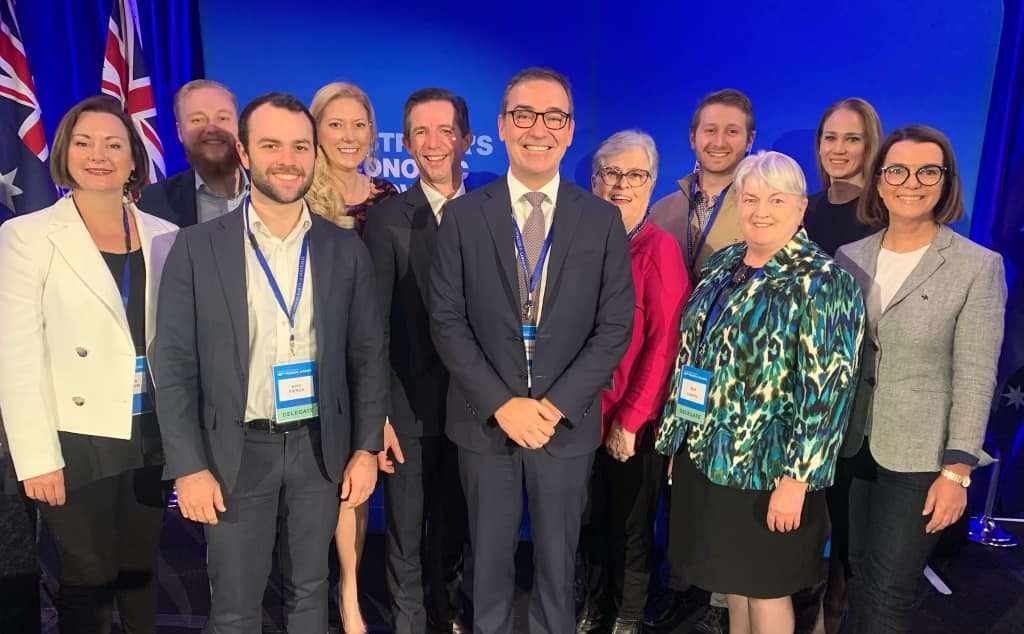 Premier Steven Marshall with members of the Liberal state executive. Photo: Facebook