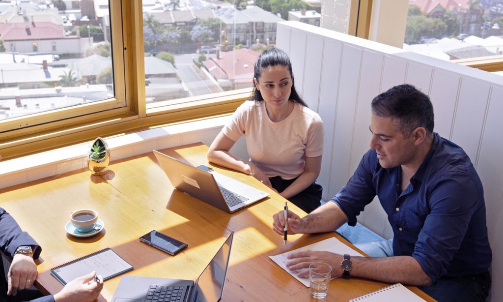 Business Hub founder George Kipriz and his partner Georgia Kipriz, who is also the company's general manager. 