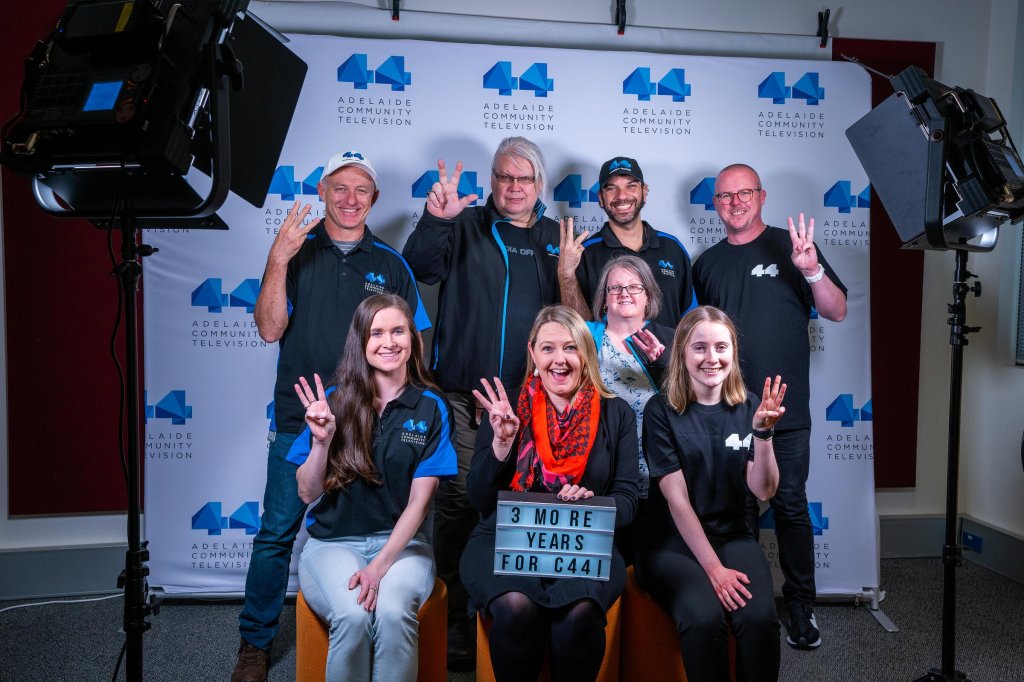 Channel 44 celebrating its new three-year license extension in 2021 (Photo: supplied/Channel 44)