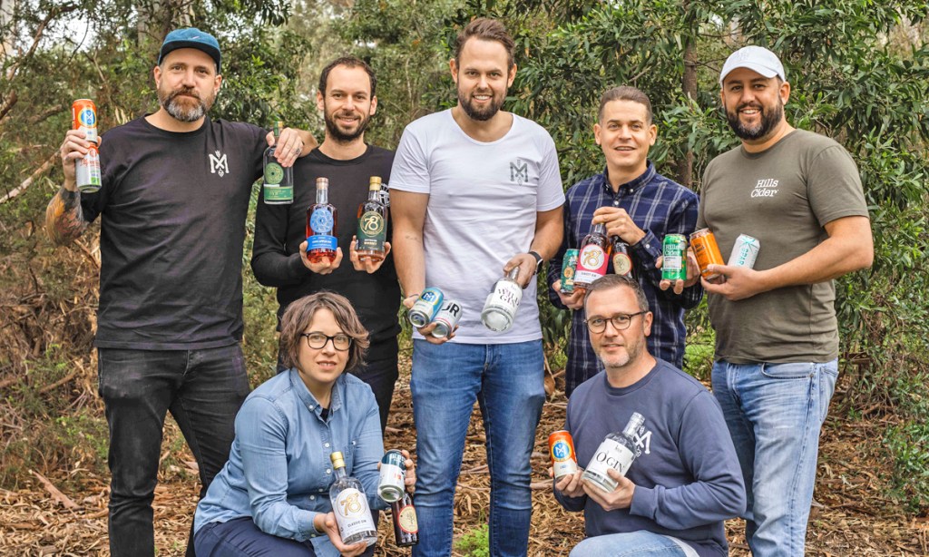 LOT.100 producers (from top left) Marc Huber, Sacha La Forgia, Leigh Morgan, Toby Kline, Steve Dorman, Vanessa Altamann (bottom left) and Ewan Brewerton.