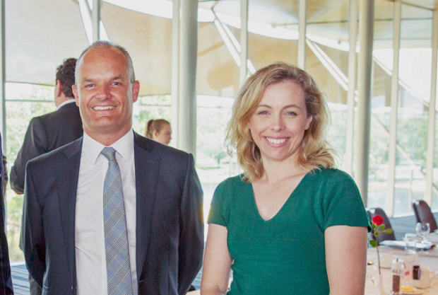 Nick Reade and Jayne Flaherty when they worked together at Bank SA. 