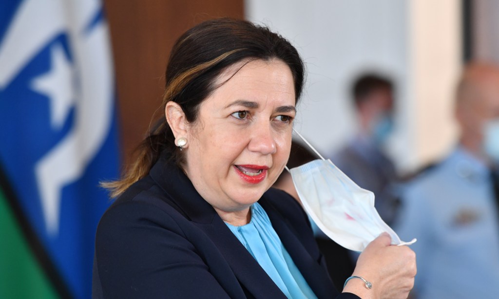 Queensland Premier Annastacia Palaszczuk has announced a snap three-day lockdown for large parts of the state. Picture: Darren England/AAP
