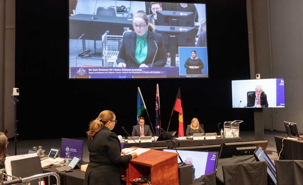 Kate Eastman SC speaking at the Disability Royal Commision at the Adelaide Convention Centre (Photo: Tony Lewis/Disability Royal Commission)