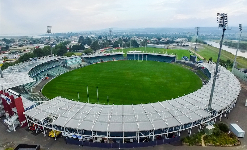 The University of Tasmania Stadium in the heart of Launceston regularly hosts AFL matches.
