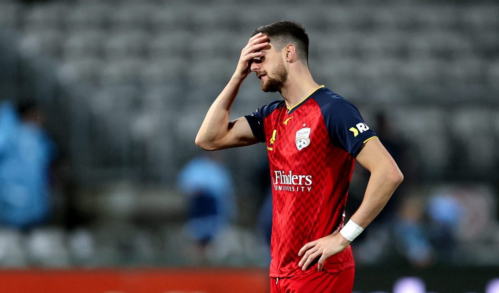 United's Tom Juric after the semi-final loss against Sydney FC. Photo: AAP/Brendon Thorne
