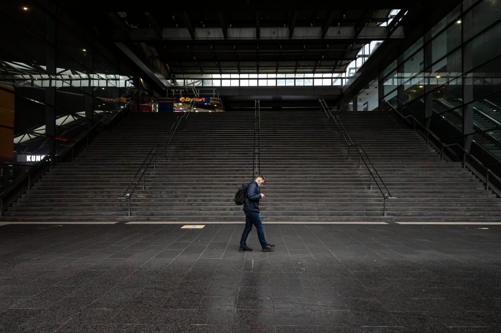 Southern Cross Station in Melbourne. Phot: AAP/Daniel Pockett