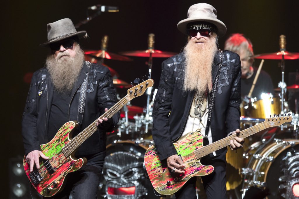 ZZ Top bassist Dusty Hill (L), guitarist Billy Gibbons (R) and drummer Frank Beard. Photo: EPA/Laurent Gillierion