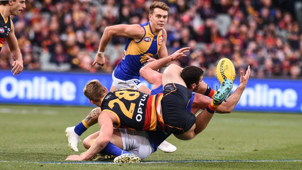 Nick Murray practising Mel Gibson's 'triangle choke' technique from Lethal Weapon. Photo: Michael Errey / InDaily
