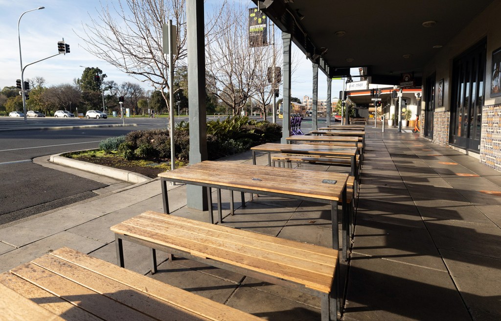 Empty city streets during lockdown. Photo: Tony Lewis/InDaily