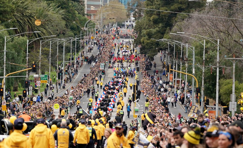 Thumbnail for Locked-down Melbourne cancels Grand Final Parade – again