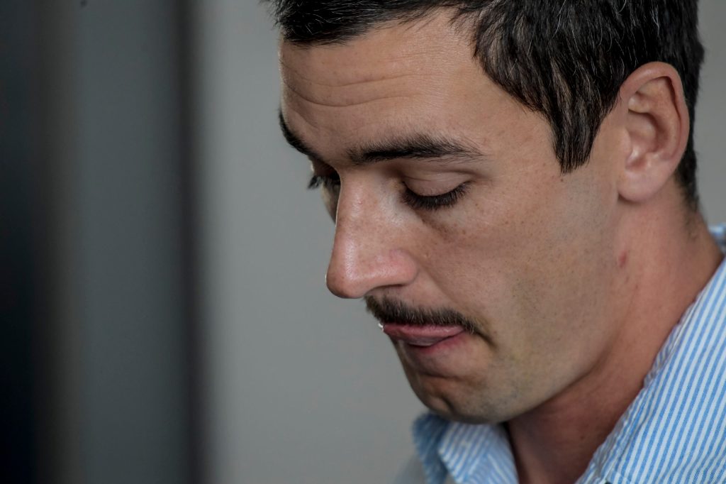 Taylor Walker spoke to the media last week. Photo: Roy VanDerVegt / AAP
