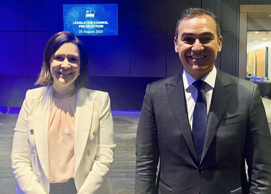 SA's newest Legislative Councillor Heidi Girolamo with Premier Steven Marshall. Photo: Twitter
