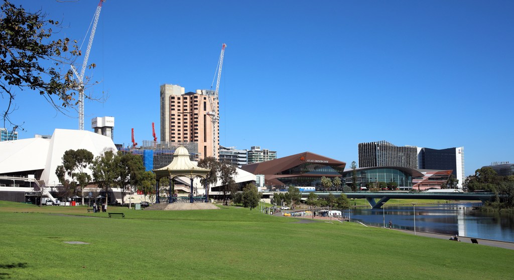 The Convention Centre on the banks of the River Torrens. Photo: Tony Lewis / InDaily