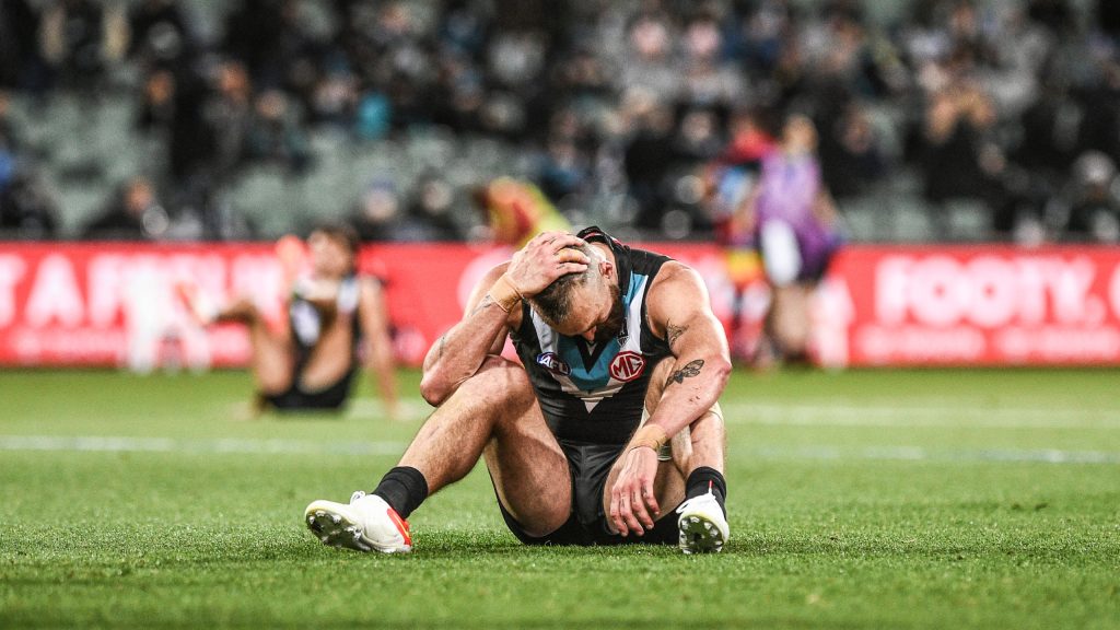 Port Adelaide lost. Photo: Michael Errey / InDaily