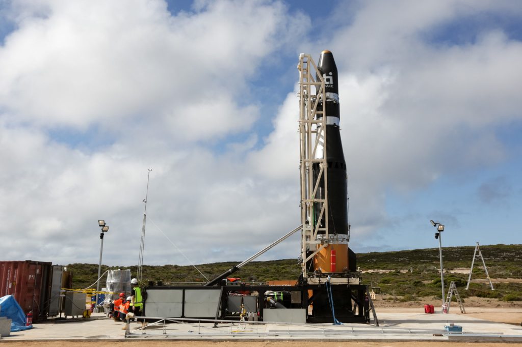 Thumbnail for Eyre Peninsula rocket launch abandoned after fire
