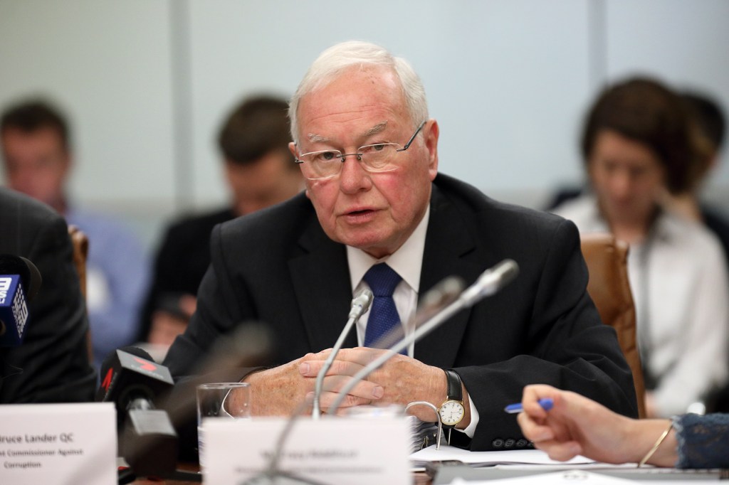 Bruce Lander at a previous parliamentary committee hearing. Photo: Tony Lewis / InDaily