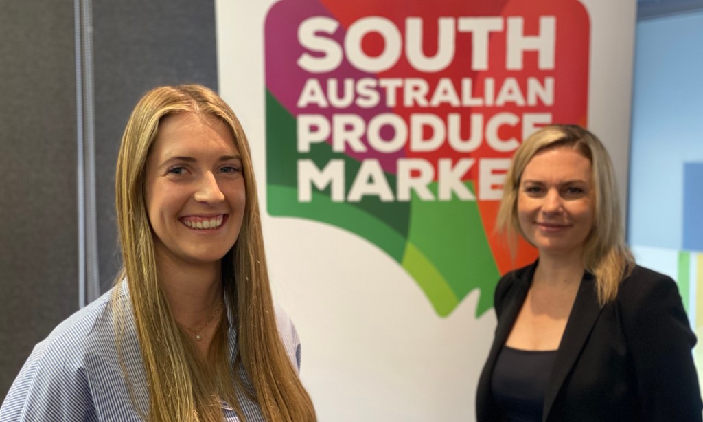 Emerging industry leader Renee Pye (left) with SA Produce Markets chair Joanna Andrew.