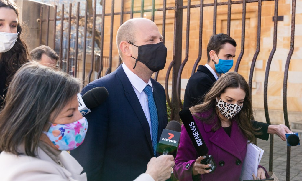 Sam Duluk outside court last month. Photo: Tony Lewis / InDaily