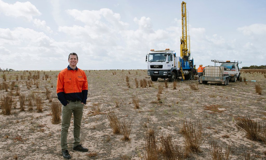 Renascor managing director David Christensen at the Siviour site near Arno Bay.