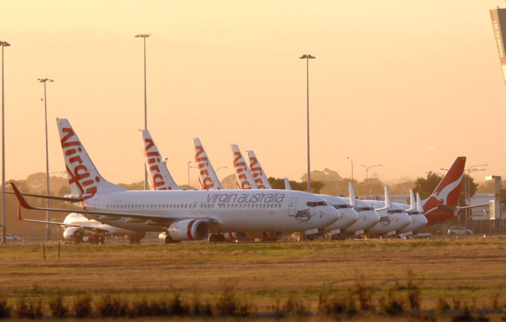 Virgin Australia jets at Adelaide Airport. Picture: Tony Lewis/InDaily.