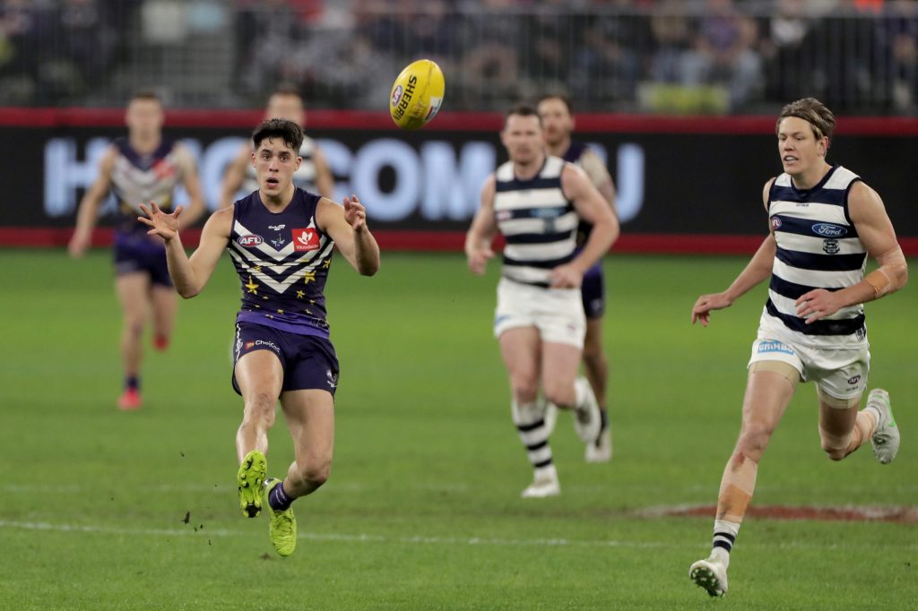 Docker Adam Cerra is on his way to the Blues. Photo: AAP/Richard Wainwright