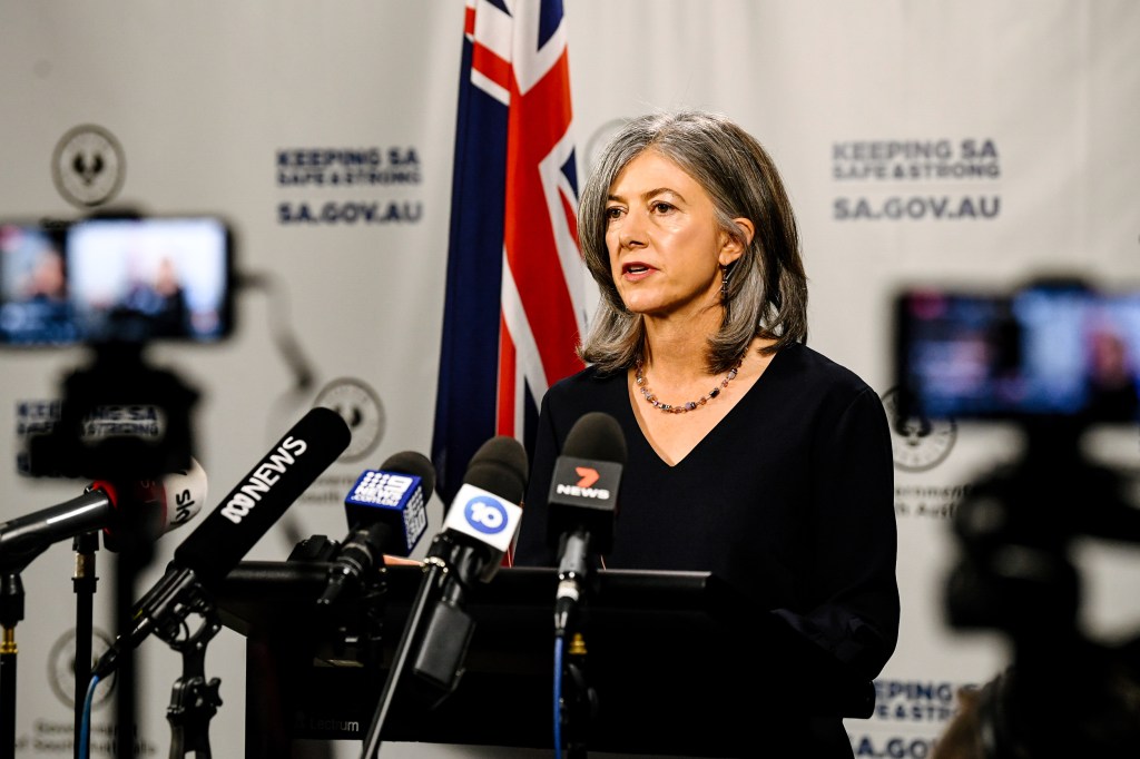 Chief public health officer Professor Nicola Spurrier. (Photo: Morgan Sette/AAP)
