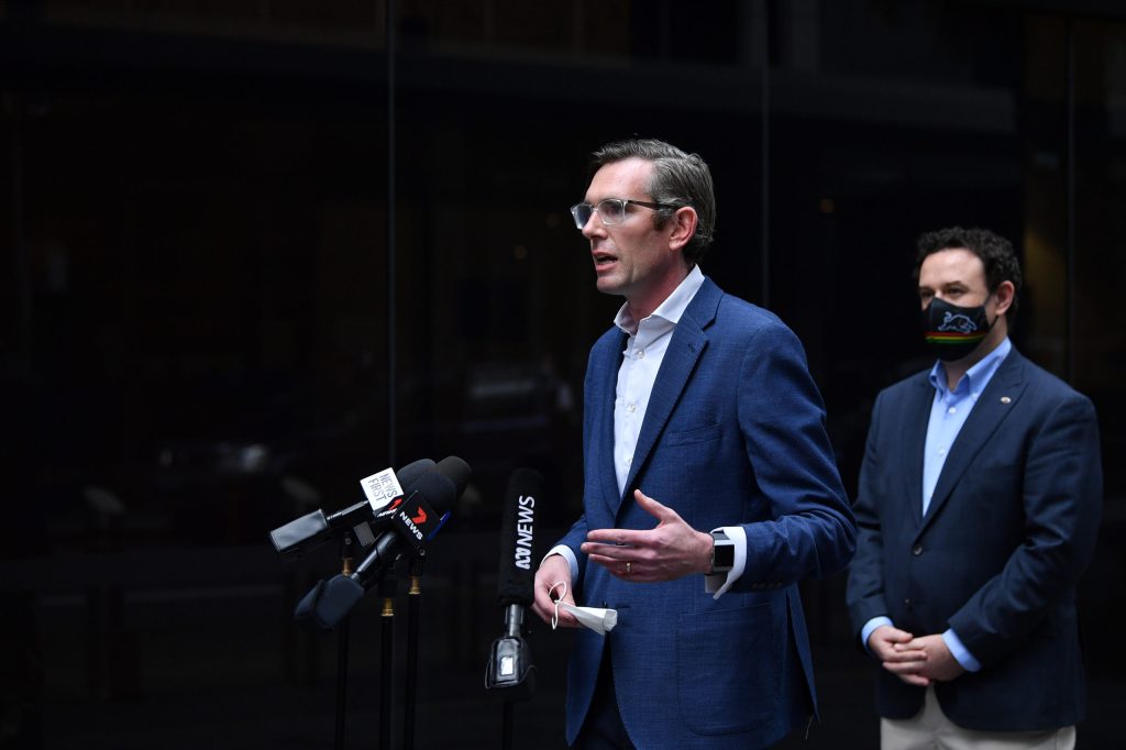 Dominic Perrottet has been selected by the Liberal party room to succeed Gladys Berejiklian as Premier. Photo: AAP/Joel Carrett