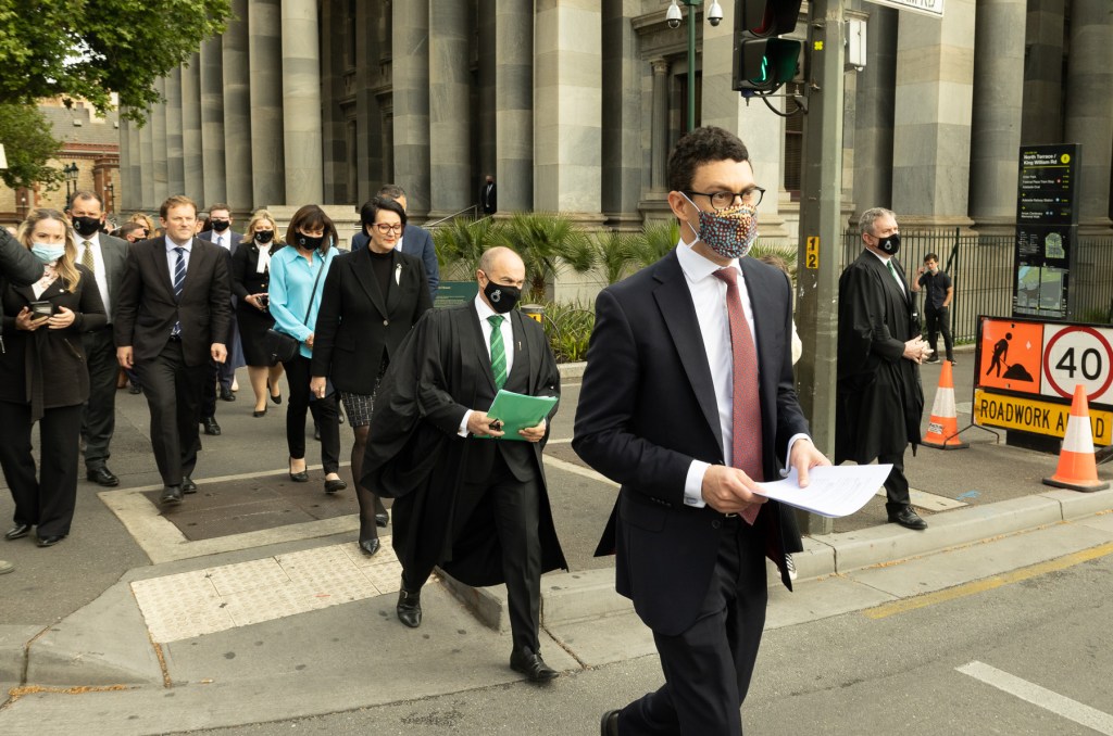 Liberal turned Independent MP Dan Cregan on his way to Government House to be sworn in as new Speaker after Liberal Speaker Josh Teague was deposed in a midnight coup this week. Photo: Tony Lewis/InDaily