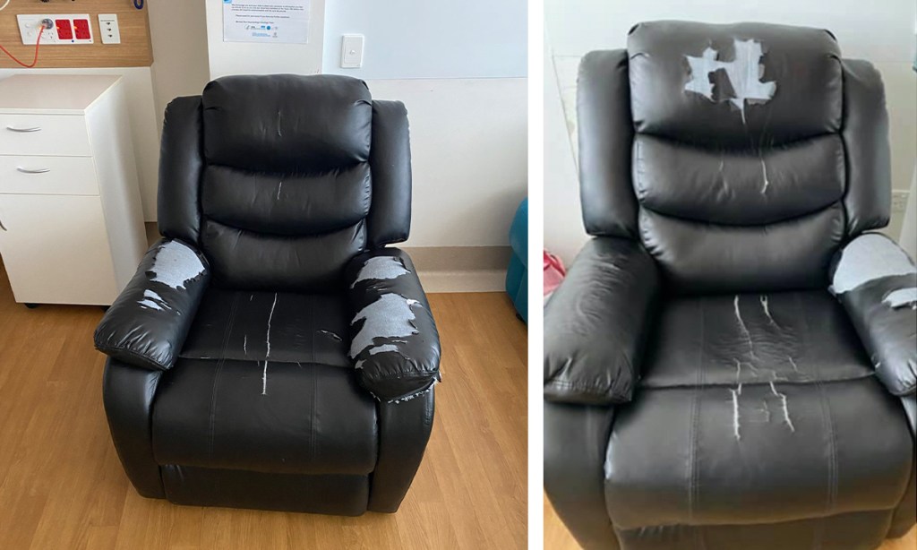 Chairs in the Michael Rice cancer ward at the Women's and Children's Hospital.
Photos: supplied.