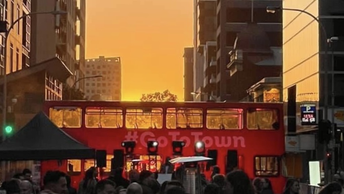 A street party as part of the Government's #GoToTown initiative on a 'FOMO Friday'. Photo: Michael Owen via Facebook