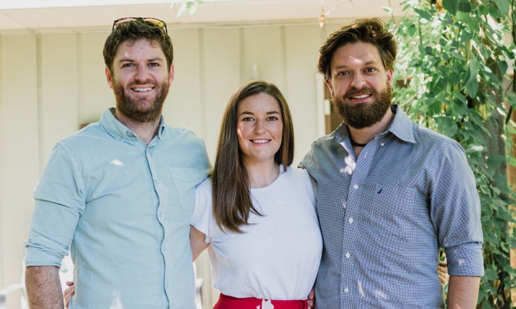 Wine siblings Sam (left), Jo and Ben Watkins.