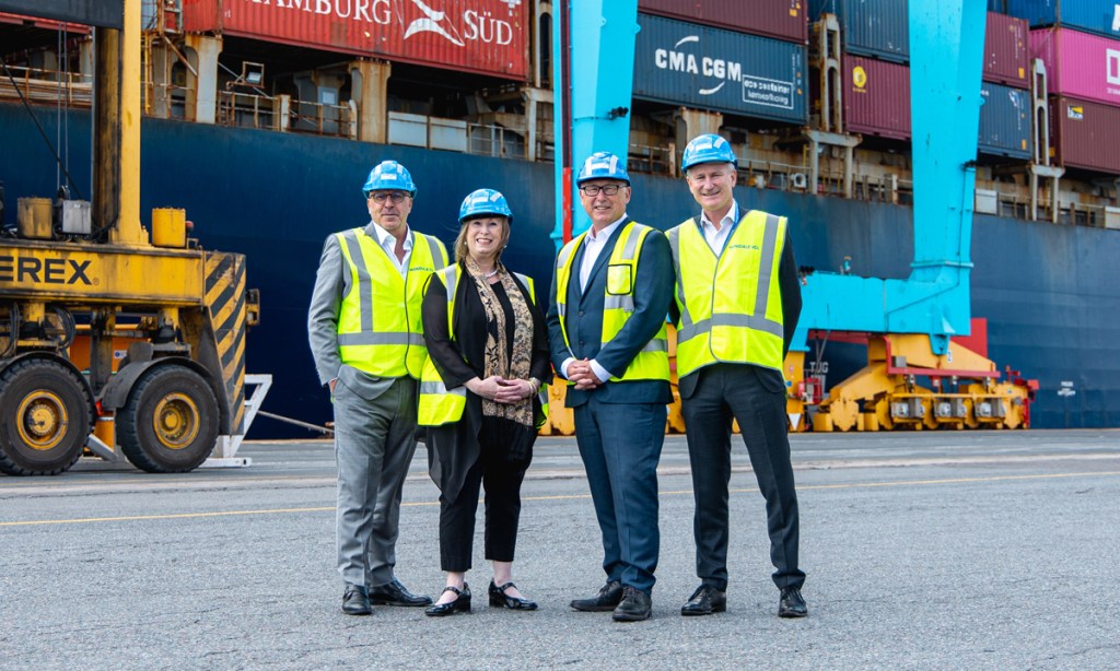 Pictured from left, George Schirato (Mondiale VGL Director), Louise Rigoni (CAS Director), Mark Callus (CAS Director) and Chris James (Mondiale VGL COO).