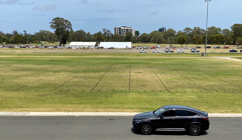 Testing at Victoria Park on Sunday. Photo: Tony Lewis/InDaily