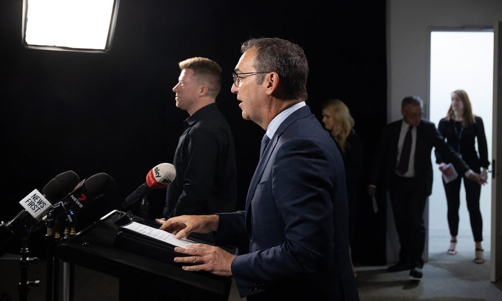 Steven Marshall at one of his many COVID-19 press conferences this year. Our photographer Tony Lewis was there to capture the scene.