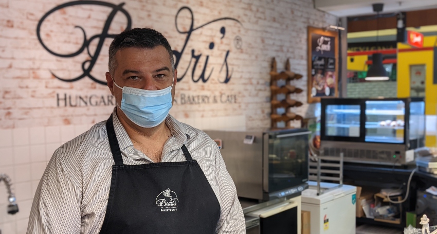 Csaba Egri, owner of Bodri’s Hungarian Artisan Bakery & Cafe. Photo: Max Opray/InDaily