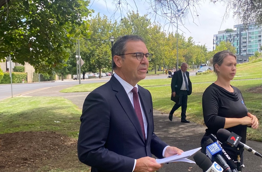 Steven Marshall yesterday. 