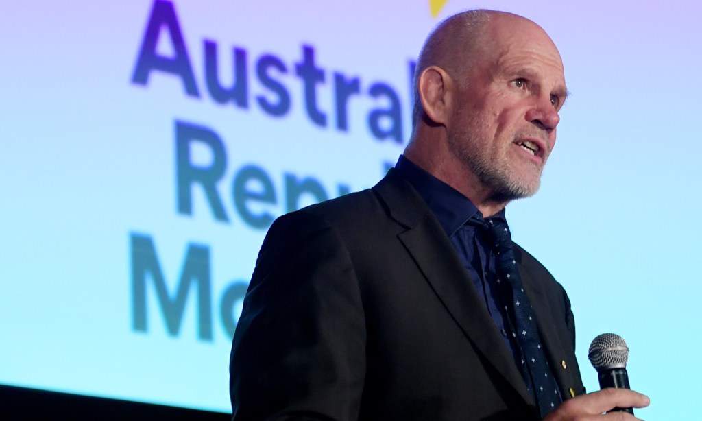Australian Republic Movement chair Peter FitzSimons has unveiled a new model. Picture: Tracey Nearmy/AAP