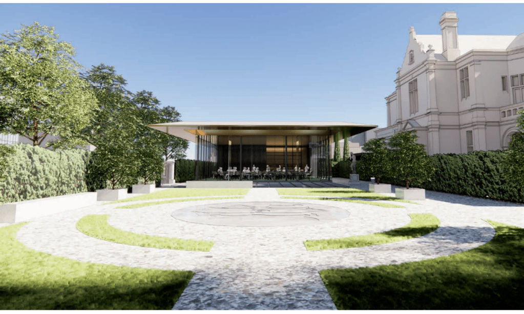 A render of the proposed function centre at Rymill House. Image: Enzo Caroscio Architects 