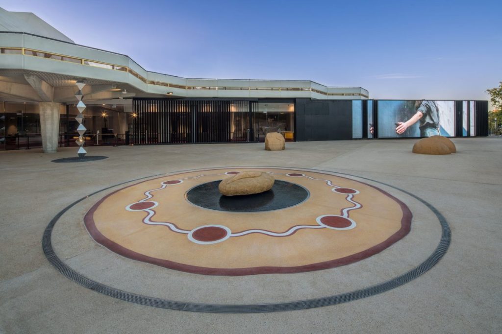 The Kaurna Reconciliation Sculptures at the Festival Centre. Photo: Peter Barnes