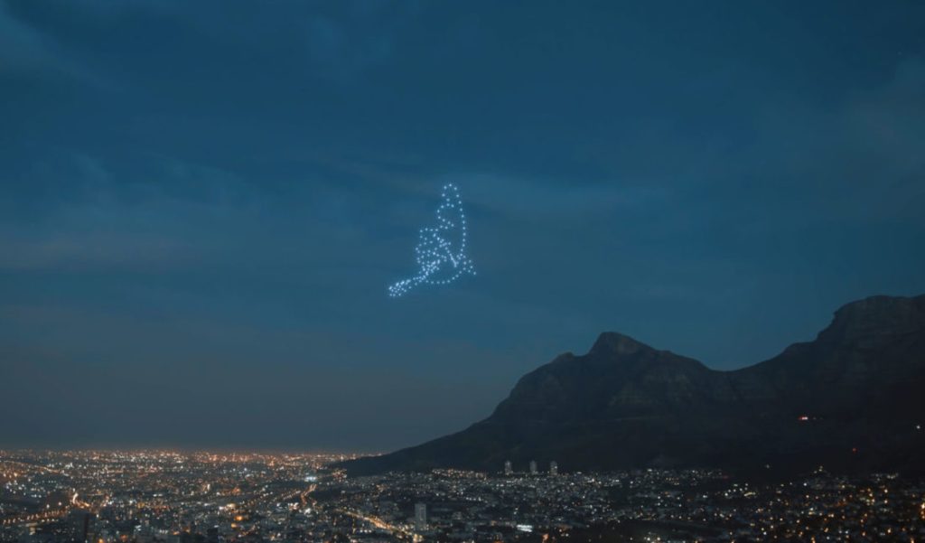 Sky Song organisers Celestial’s drone-art show at the Edinburgh Festival. Photo supplied