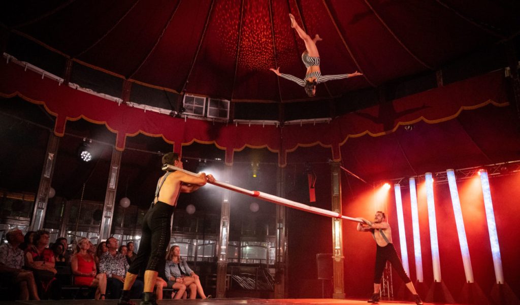 Performers in the circus show Rouge, which is playing in Gluttony throughout this Adelaide Fringe season. Supplied image