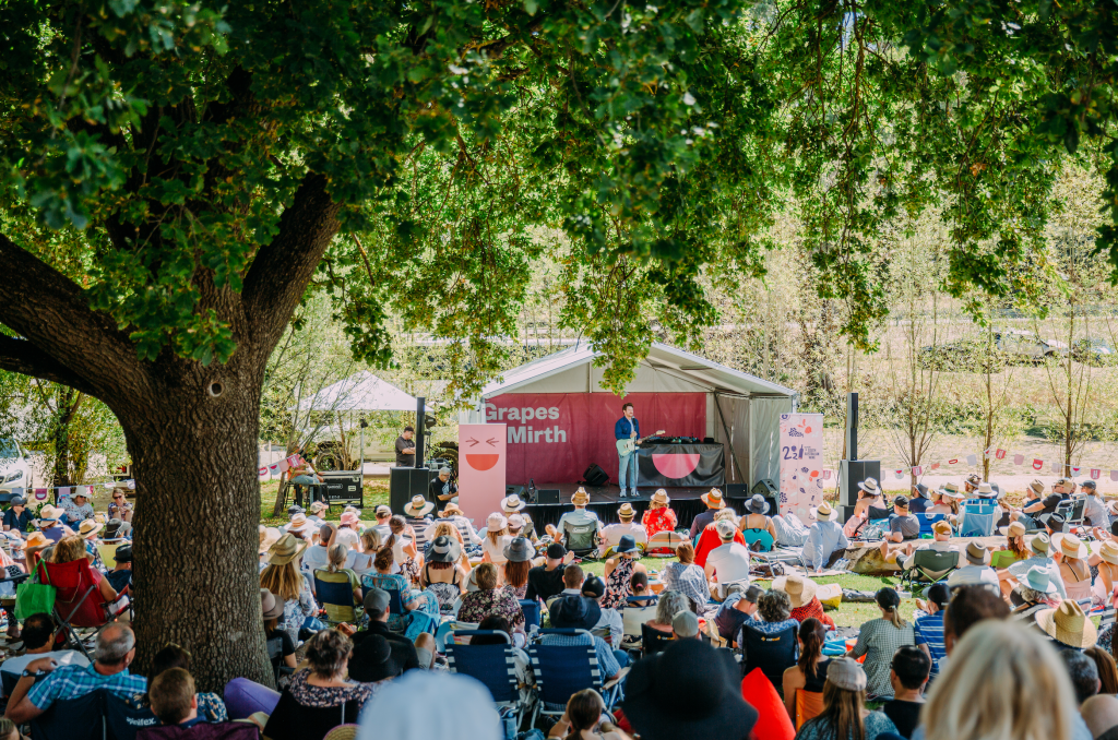 Thumbnail for Laughs by the glass at Grapes of Mirth