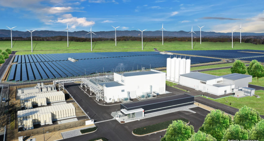 Artist rendition of Labor's $593m hydrogen project. Photo: supplied. 